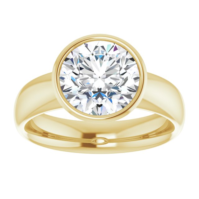 Bezel-Set Solitaire Engagement Ring