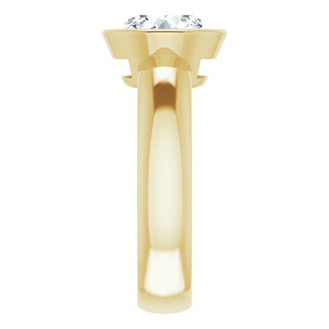 Bezel-Set Solitaire Engagement Ring