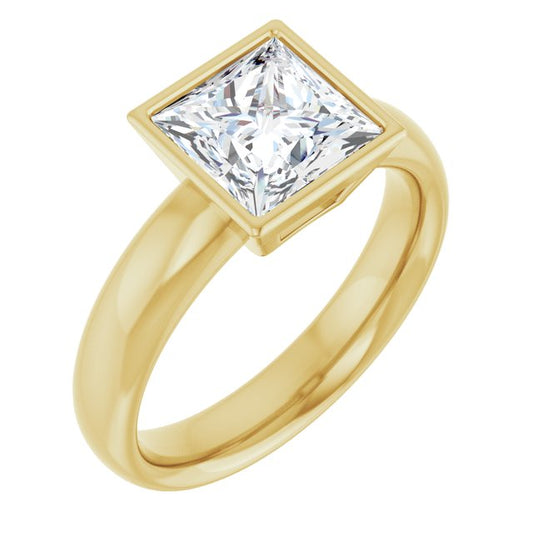 Bezel-Set Solitaire Engagement Ring