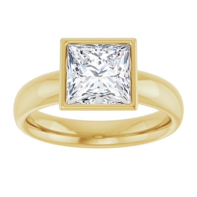 Bezel-Set Solitaire Engagement Ring