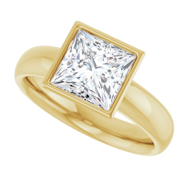 Bezel-Set Solitaire Engagement Ring