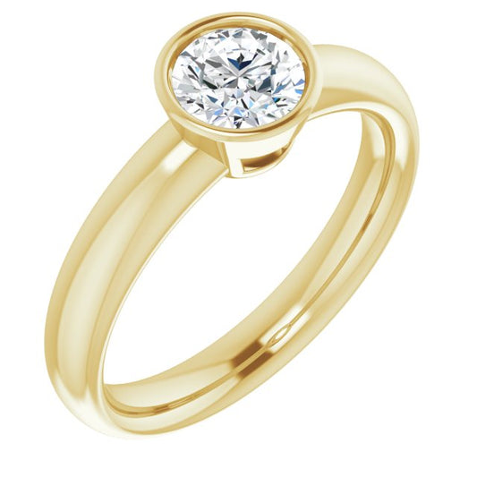 Bezel-Set Solitaire Engagement Ring