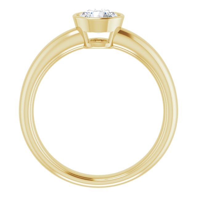 Bezel-Set Solitaire Engagement Ring