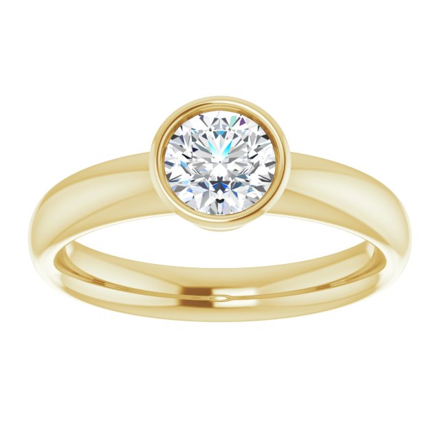 Bezel-Set Solitaire Engagement Ring