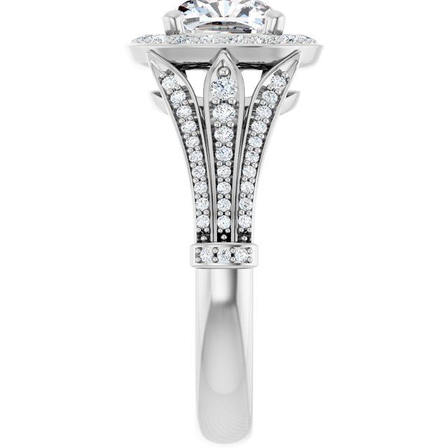 Halo-Style Engagement Ring