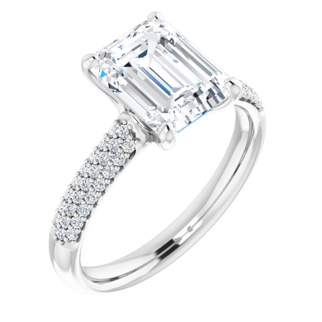 Pav? Accented Engagement Ring