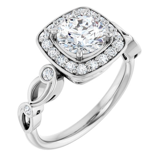Halo-Style Engagement Ring