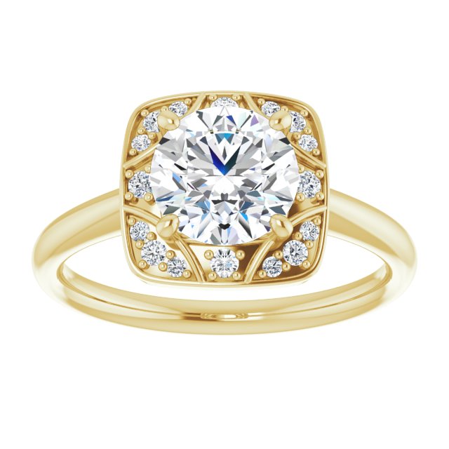 Vintage-Inspired Halo-Style Engagement Ring