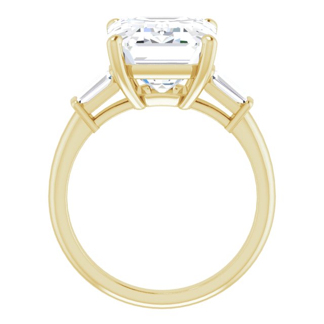 Baguette Accented Engagement Ring