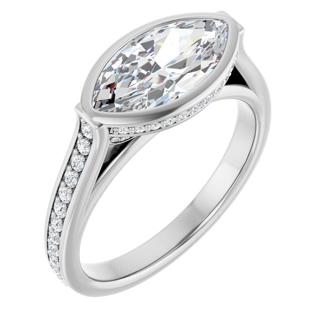 Bezel-Set Engagement Ring