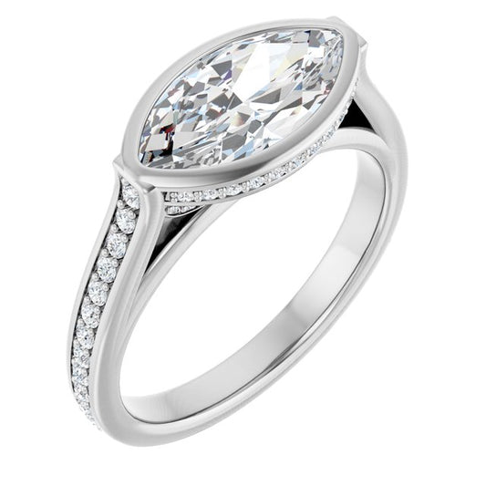Bezel-Set Engagement Ring