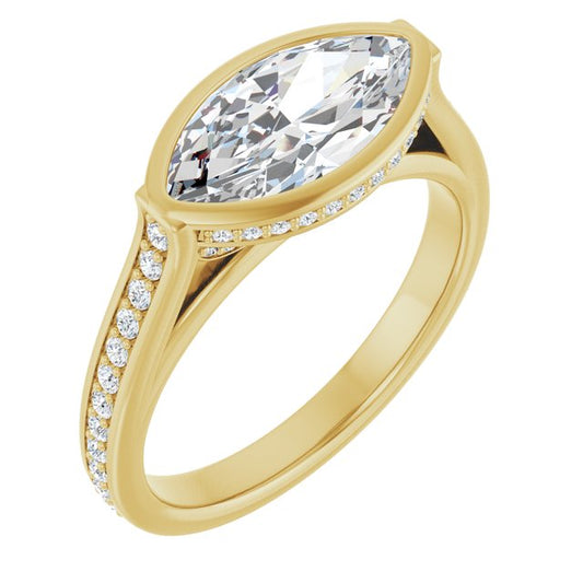 Bezel-Set Engagement Ring