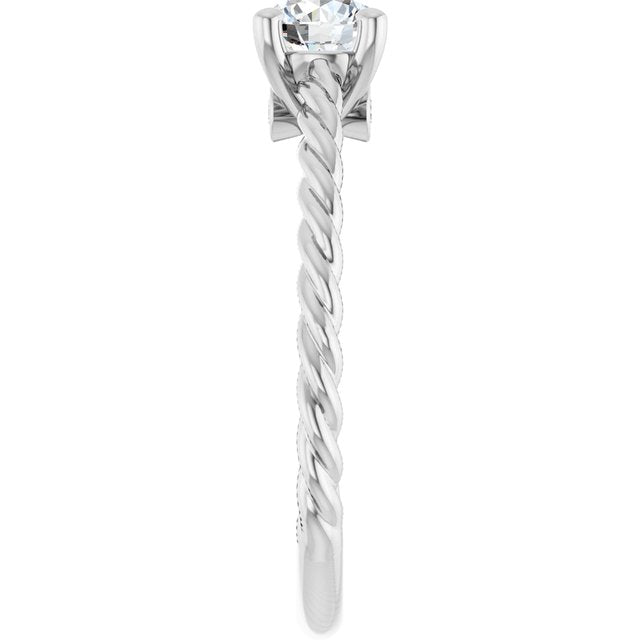 Solitaire Engagement Ring with Accent
