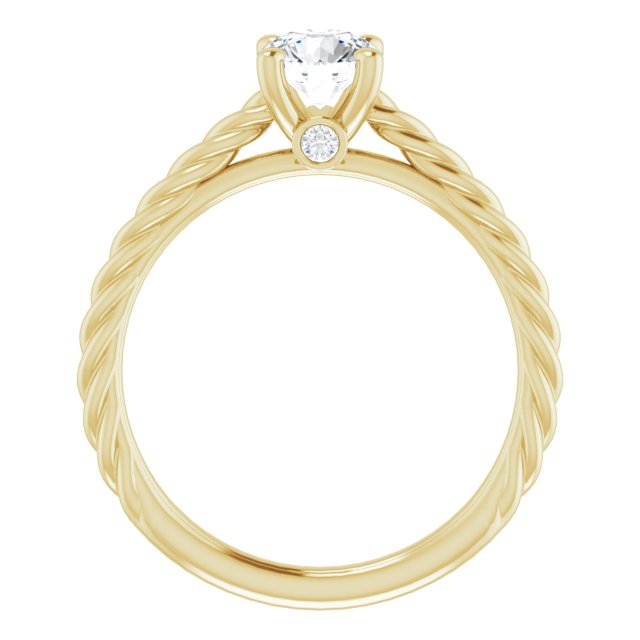 Solitaire Engagement Ring with Accent