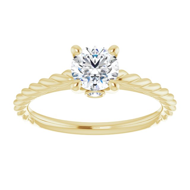 Solitaire Engagement Ring with Accent