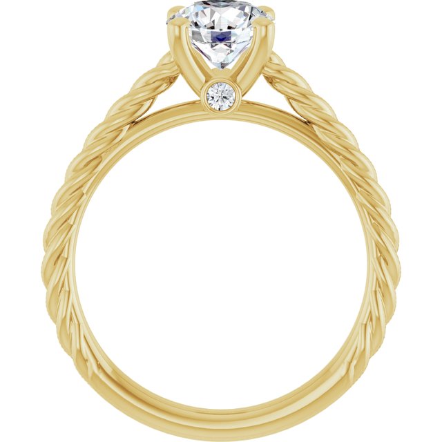 Solitaire Engagement Ring with Accent