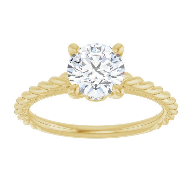 Solitaire Engagement Ring with Accent