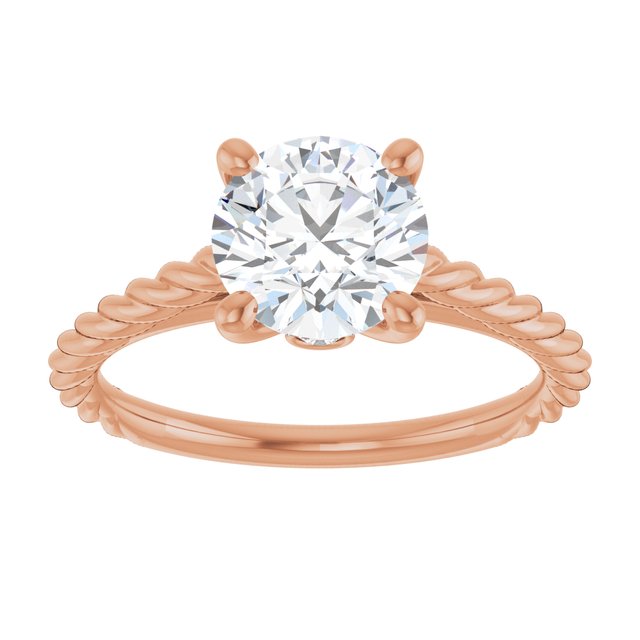 Solitaire Engagement Ring with Accent