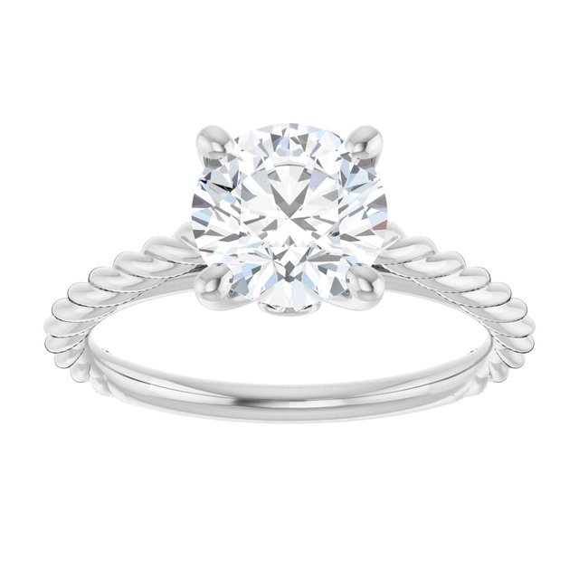 Solitaire Engagement Ring with Accent