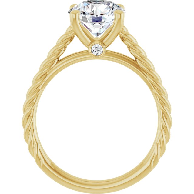 Solitaire Engagement Ring with Accent