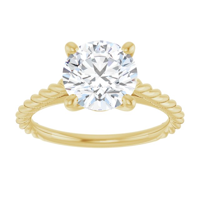 Solitaire Engagement Ring with Accent