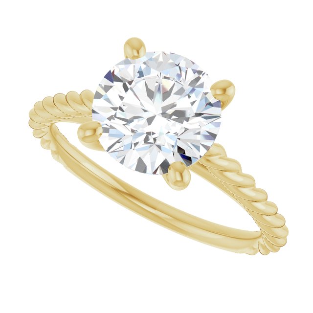 Solitaire Engagement Ring with Accent