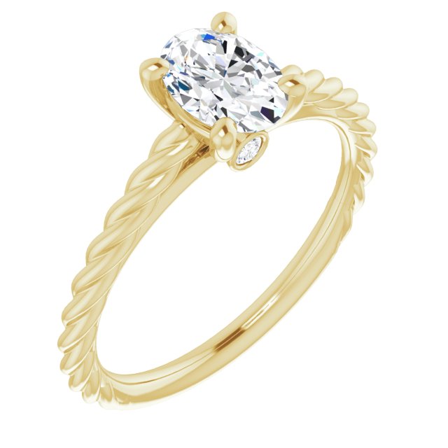 Solitaire Engagement Ring with Accent
