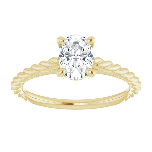 Solitaire Engagement Ring with Accent