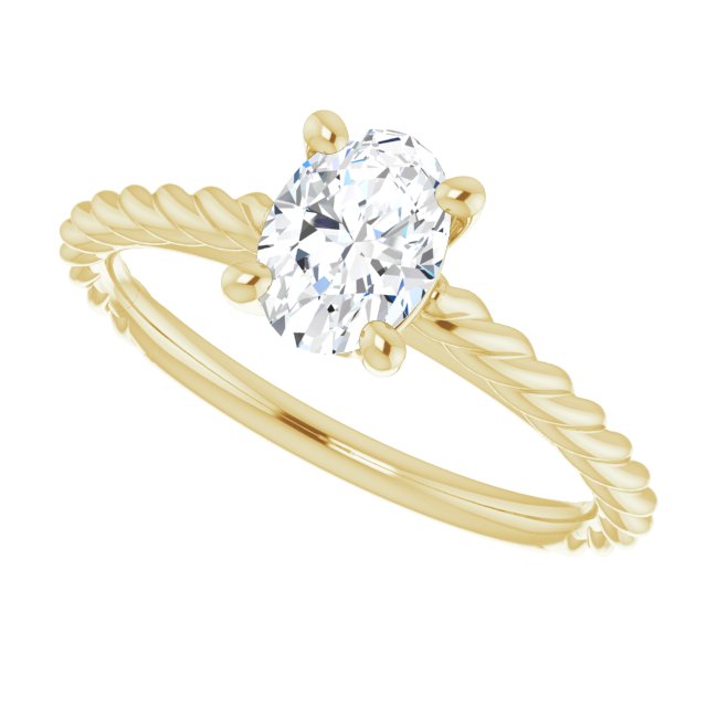 Solitaire Engagement Ring with Accent