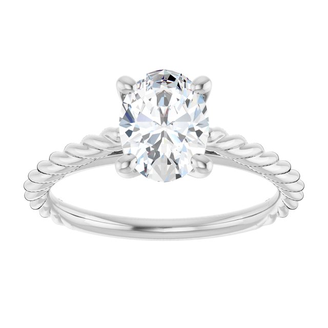 Solitaire Engagement Ring with Accent