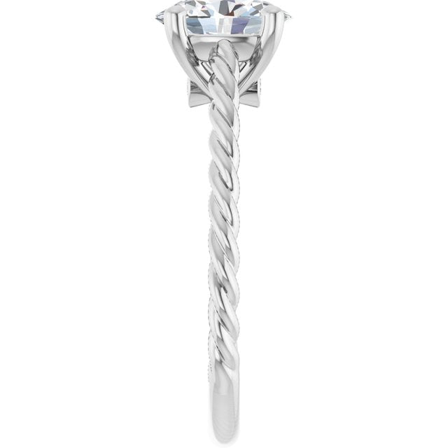 Solitaire Engagement Ring with Accent
