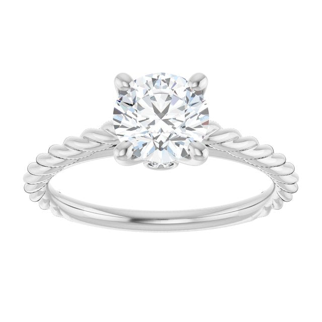 Solitaire Engagement Ring with Accent