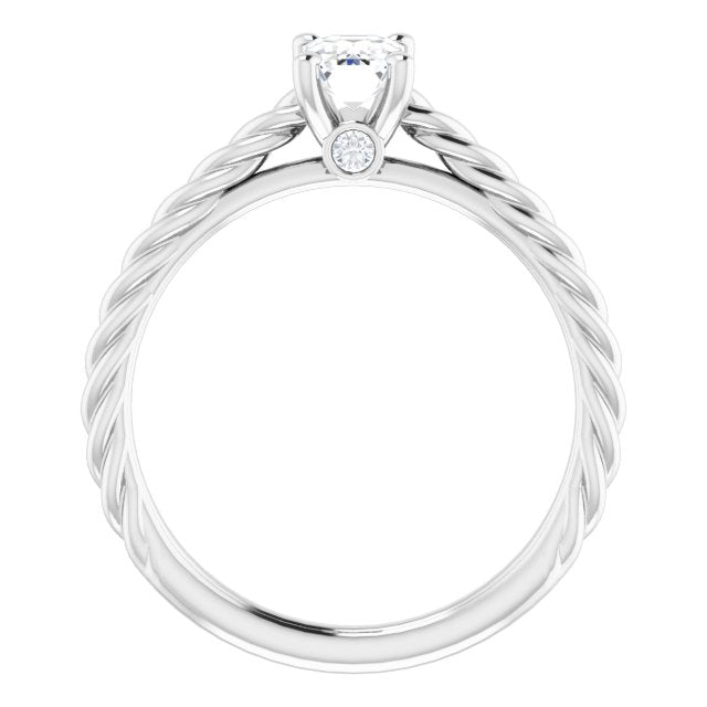 Solitaire Engagement Ring with Accent