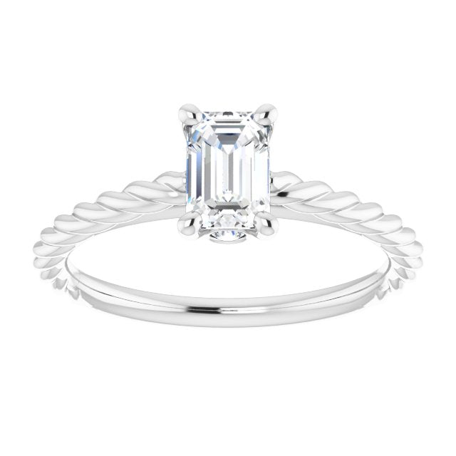 Solitaire Engagement Ring with Accent