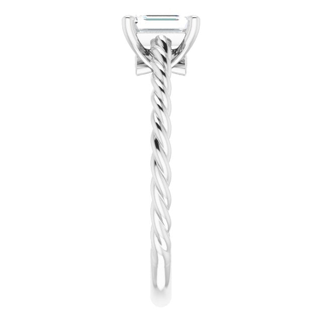 Solitaire Engagement Ring with Accent