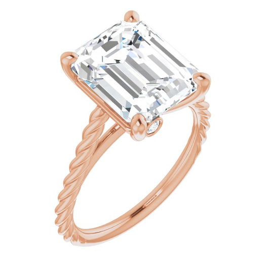Solitaire Engagement Ring with Accent