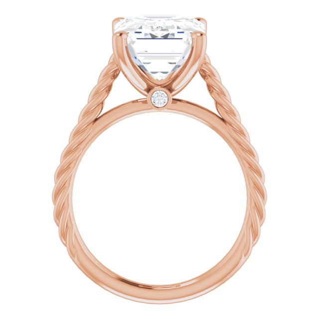 Solitaire Engagement Ring with Accent