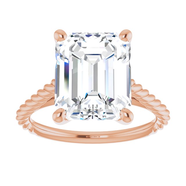 Solitaire Engagement Ring with Accent