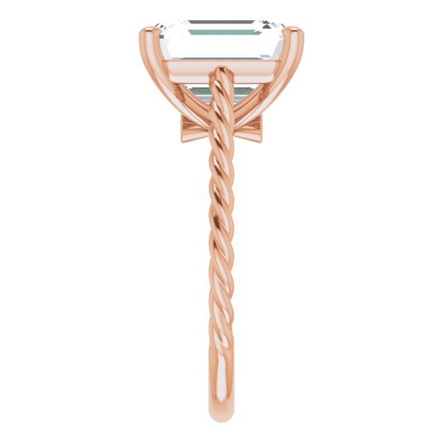 Solitaire Engagement Ring with Accent