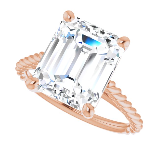 Solitaire Engagement Ring with Accent