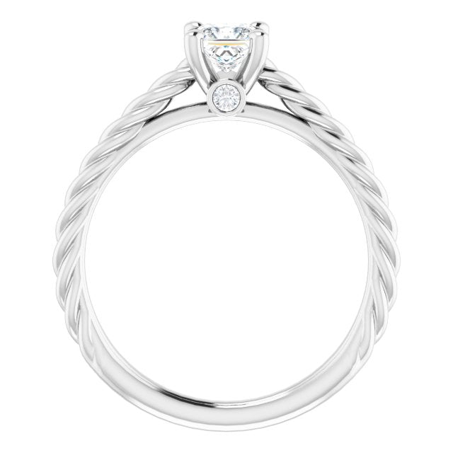 Solitaire Engagement Ring with Accent