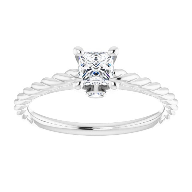 Solitaire Engagement Ring with Accent
