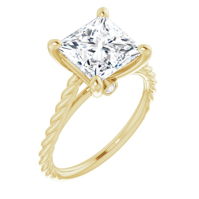 Solitaire Engagement Ring with Accent