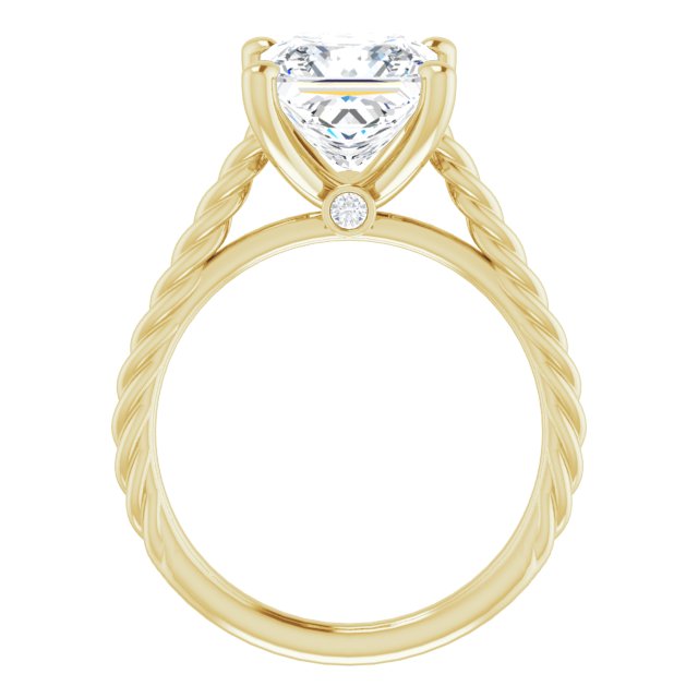 Solitaire Engagement Ring with Accent