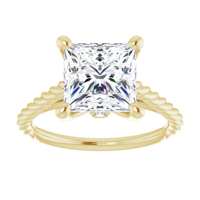 Solitaire Engagement Ring with Accent