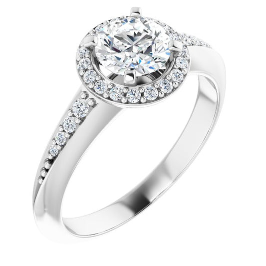 Halo-Style Engagement Ring