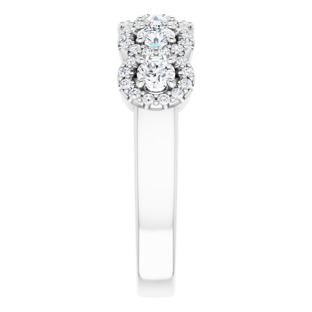 Five-Stone Halo-Style Anniversary Band