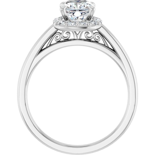 Halo-Style Engagement Ring