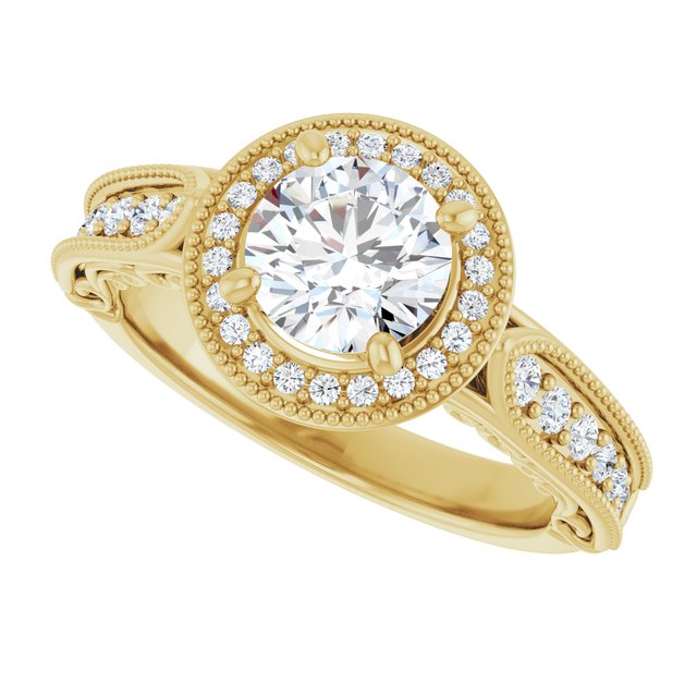 Vintage-Inspired Halo-Style Engagement Ring