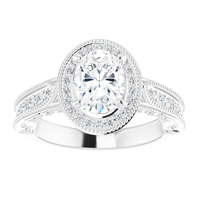 Vintage-Inspired Halo-Style Engagement Ring